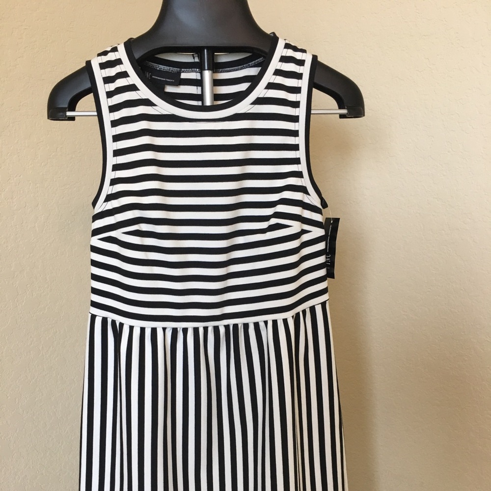 Striped Black and White Dress